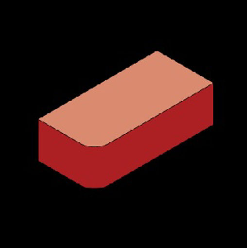 Picture of BN1.2 Single Bullnose Blue Brick