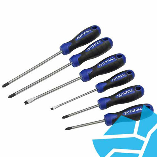 Picture of Faithfull 6pc Screwdriver Set Soft-Grip
