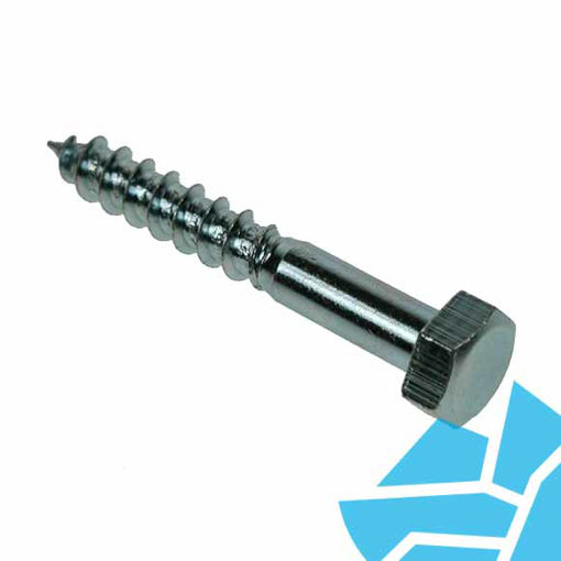 Picture of M8 x 60mm BZP Coach Screws (loose)
