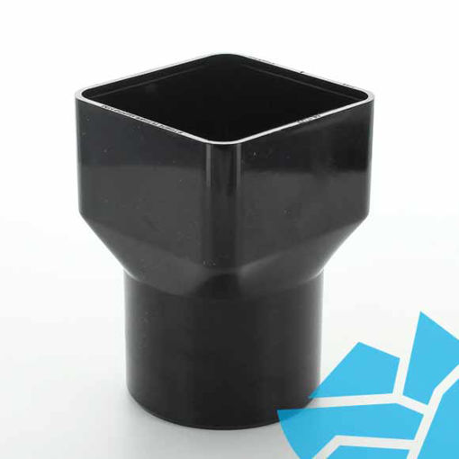 Picture of Hunter BR397 Raiwnwater Downpipe Square to Round Adaptor Black