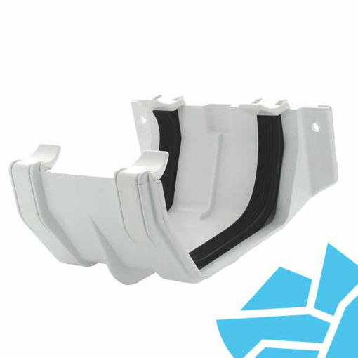 Picture of Hunter WR379 114mm Squareflo Joint Bracket White
