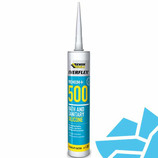 Picture of Everflex 500 Bath and Sanitary Silicone Sealant 295ml Clear