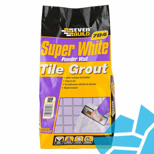 Picture of Everbuild 704 Super White Wall Tile Grout 3kg