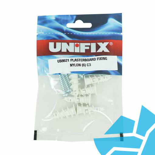 Picture of Unifix Plasterboard Nylon Fixing (pk6) UB8621 