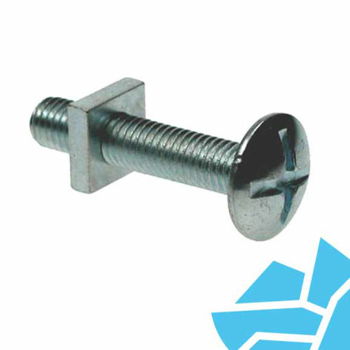 Picture of Unifix 6x16mm Roofing Bolts/Nuts BZP (pk25) UB3406