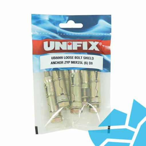 Picture of Unifix M10x50L Loose Bolt Shield Anchor  (4pk) UB8021