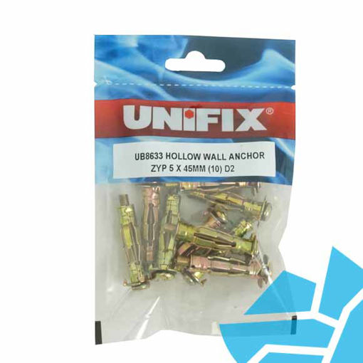 Picture of Unifix 4x45mm Hollow Wall Anchor (pk10) UB8630