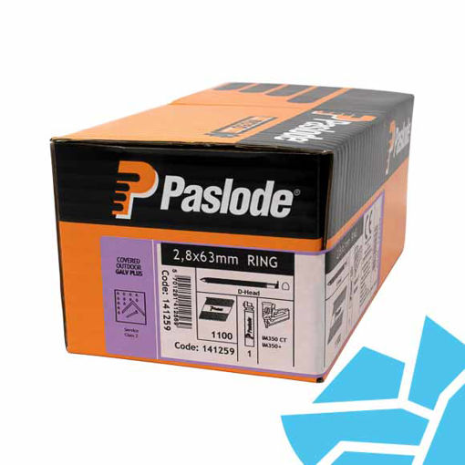 Picture of Paslode 63mm x 2.8mm RG Galv Plus Nail Fuel Pack IM350+ (1100) 141259