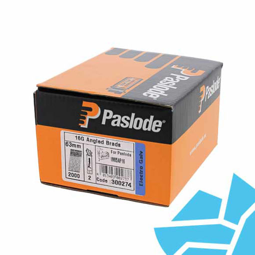 Picture of Paslode 63mm F16 Electrogalv Angled Brads for IM65A (2000) 300274