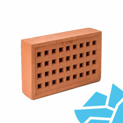 Picture of Red Square Hole Clay Air Brick 215x140mm 