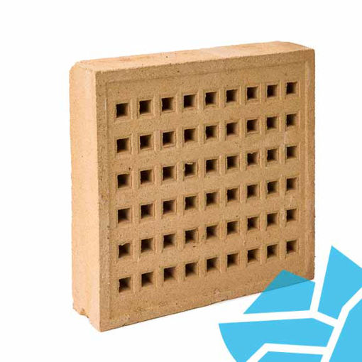 Picture of Buff Square Hole Clay Air Brick 215x215mm 