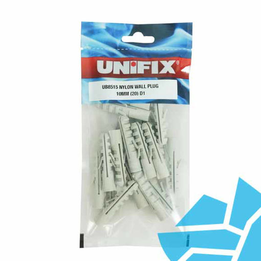 Picture of Unifix 10mm Nylon Wall Plug D1 (pk20) UB8515