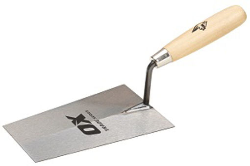 Picture of OX Trade Bucket Trowel – Wooden Handle – 180mm / 7in
