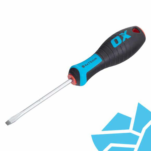 Picture of Ox Pro Slotted Flared Screwdriver 75 x 4mm