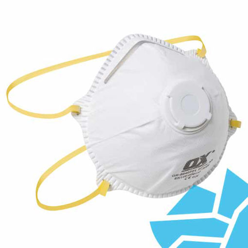 Picture of OX FFP1V Moulded Cup Respirator / Valve - 10pk 