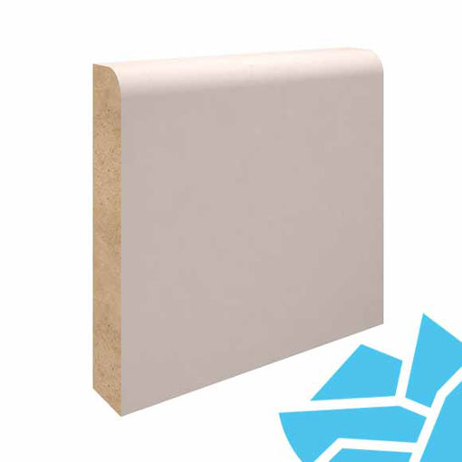 Picture of 18x94mm Round 1 Edge MDF Primed Skirting FSC