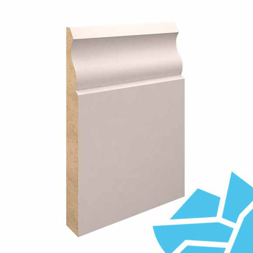 Picture of 18x144mm Ogee MDF Primed Skirting FSC 