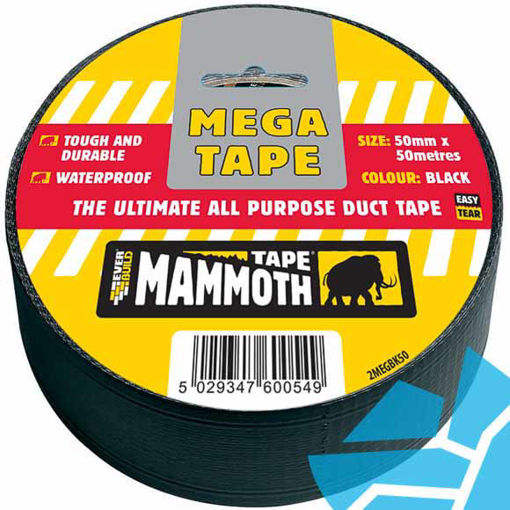 Picture of Everbuild Mega All Purpose Duct Tape 50mm x 50m Black