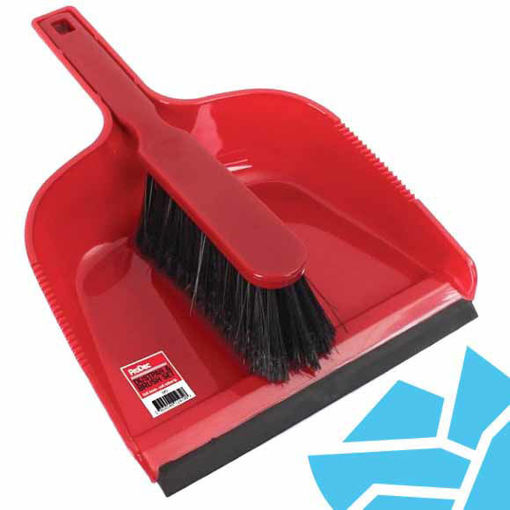 Picture of Dust Pan and Brush Set in Red