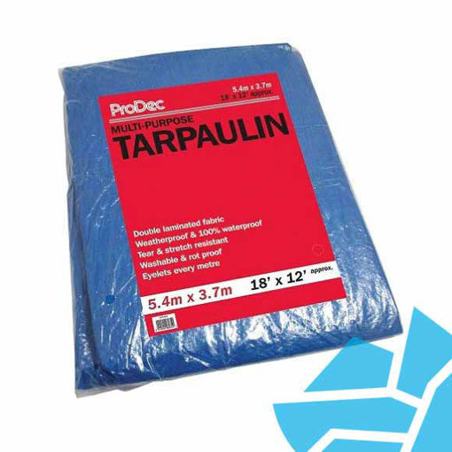 Picture of Prodec 5.4m x 3.7m Blue Tarpaulin 