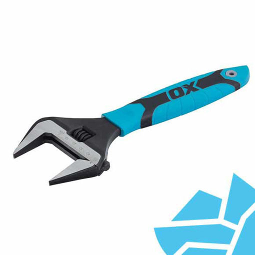 Picture of OX Pro Ultra-Wide Jaw Adjustable Wrench 8"
