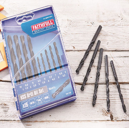 Picture of Faithfull 19pc HSS Drill Set
