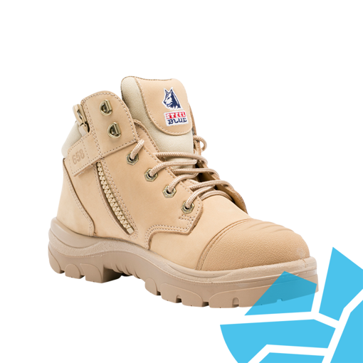 Picture of Parkes Zip Scuff S3 Safety Boots Sand Size 8