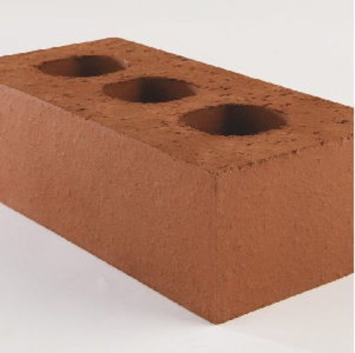 Picture of Red Class B Perforated Engineering Brick 65mm Red