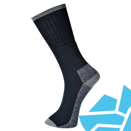 Picture of Portwest Work Sock 3 Pack Black 39-43