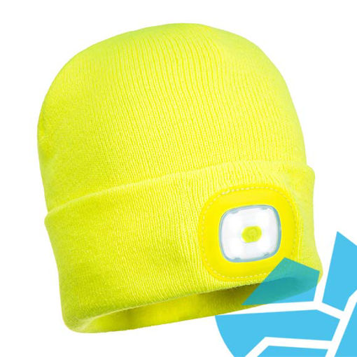 Picture of Portwest Beanie Rechargeable LED Head Light Yellow