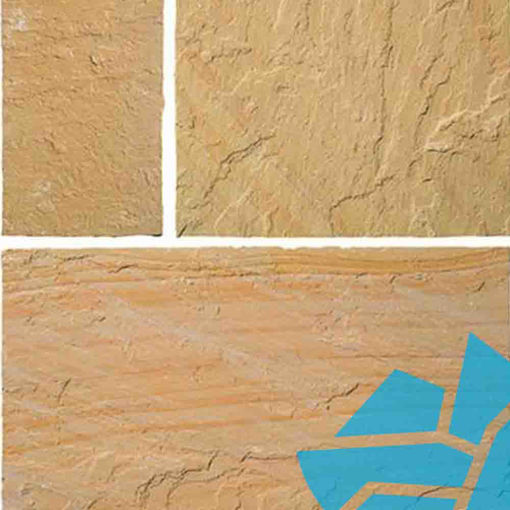 Picture of Premium 22mm Natural Sandstone 15.30m2 Patio Pk Buff Brown