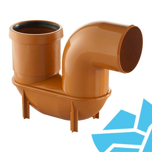 Picture of Brett Martin Underground 110mm B1300 Drain Pipe Low Level P Trap Gully