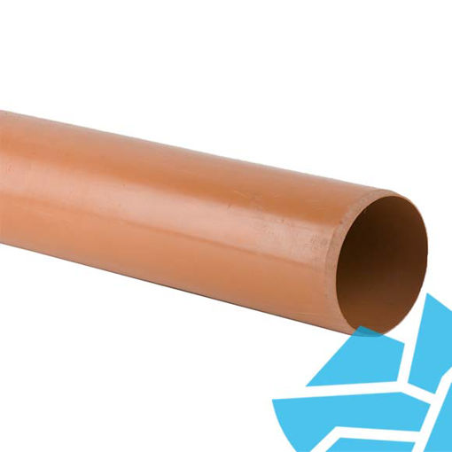 Picture of Underground 110mm x 3m B4001 Plain End Pipe