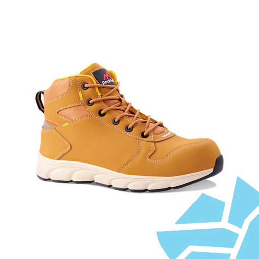 Picture of Rock Fall Sandstone Lightweight Safety Boots Honey Size 8