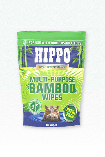 Picture of Hippo Multi Purpose Bamboo Wipe Refill Pouch Pack 80