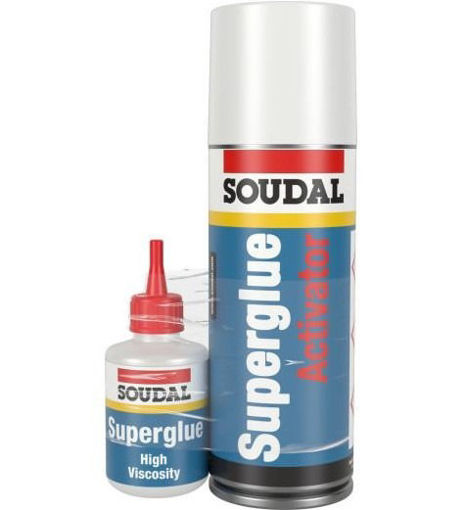 Picture of Soudal Mitre Kit Clear Super glue 50g+200ml Activator