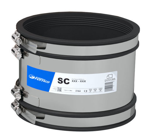 Picture of Fernco SC137 Drain Standard Coupling 120mm Black