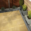 Picture of Brett Quorndon Riven Paving Slabs 450x450x38mm Buff