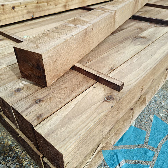 75x75 x 2.4m Brown Treated Timber Fence Post | Rose Building Supplies