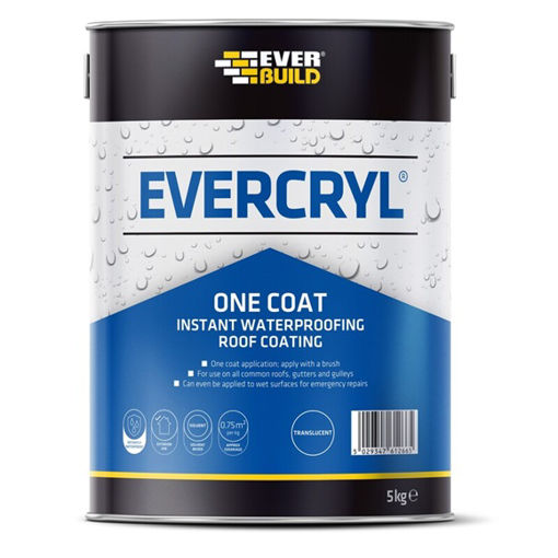 Picture of Evercryl One Coat Roof Repair Water Seal Clear 5kg