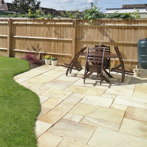 Picture of Bradstone Natural Sandstone Paving 600x300mm Fossil Buff 