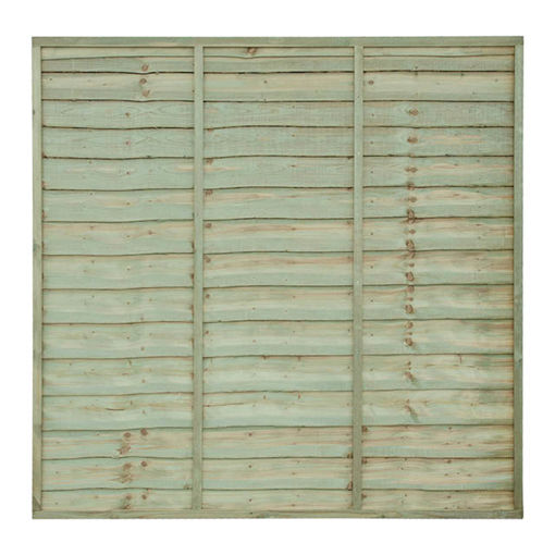Picture of Grange 1.8x1.83m Superior Lap Fence Panel Green (6x6ft)