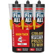 Picture of Soudal Fix All High Tack Sealant & Adhesive White 290ml Triple Pack 'Rewards' Promo