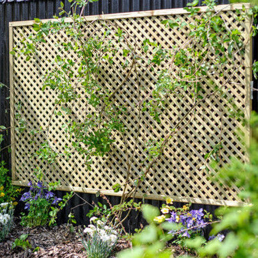 Picture of Grange 1.8x1.2m Alderly Square Garden Trellis Green