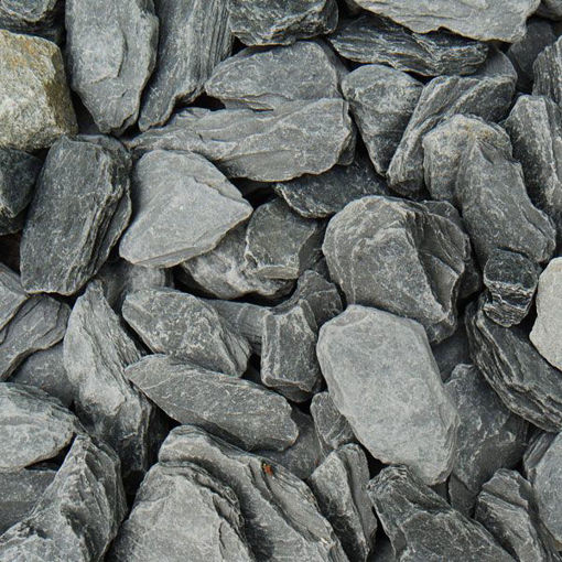 Picture of Bulk Bag Charcoal Black Welsh Slate Chippings 40mm