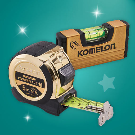 Picture of Komelon 5m (16ft) Tape with Mini-Level