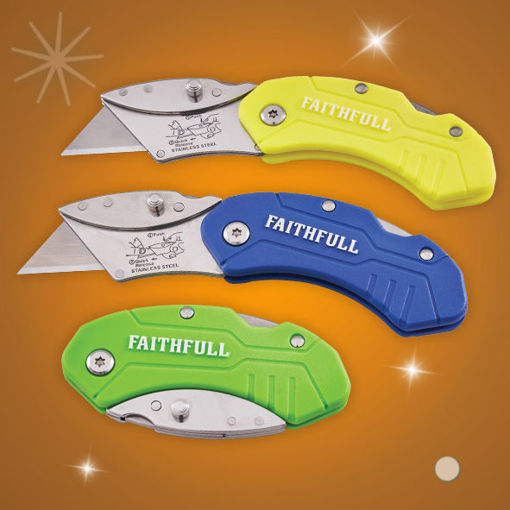 Picture of Faithfull Hi-Vis Folding Utility Knife