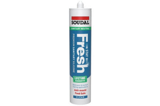 Picture of Soudal Stay Fresh Acetoxy Anti-Mould Silicone 290ml Clear