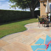 Picture of Natural Indian Sandstone Paving Slabs 290x290mm Golden Fossil 
