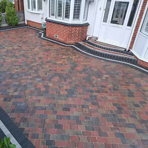 Picture of Bradstone Woburn Rumbled Block Paving 100x134x50mm Autumn Small